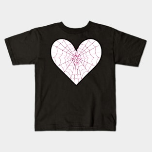 Spider Web Heart V10 Kids T-Shirt